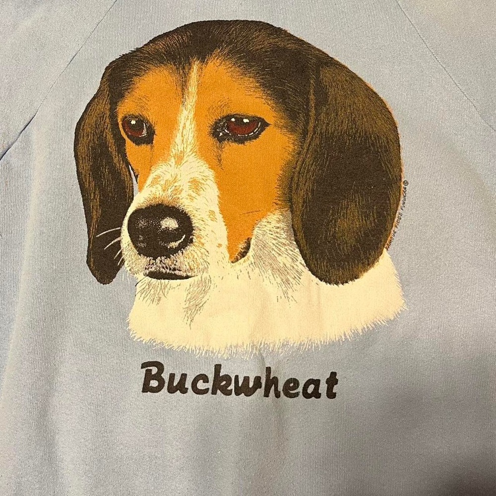 Vintage Beagle Crewneck Sweatshirt 80s Size Medium Kitsch Retro Fido - Picture 2 of 6